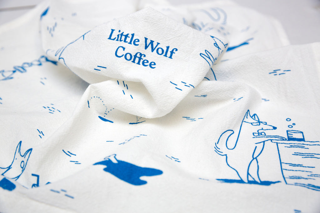 Little Wolf Illustrations Tea Towel